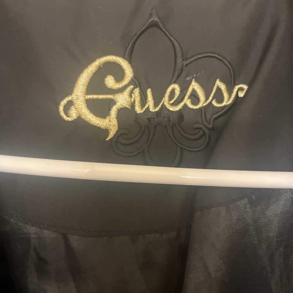 Guess Black Outerwear with Gold Embroidery